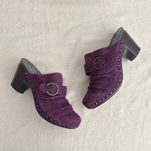 Dansko Nadine Studded Suede Clogs
